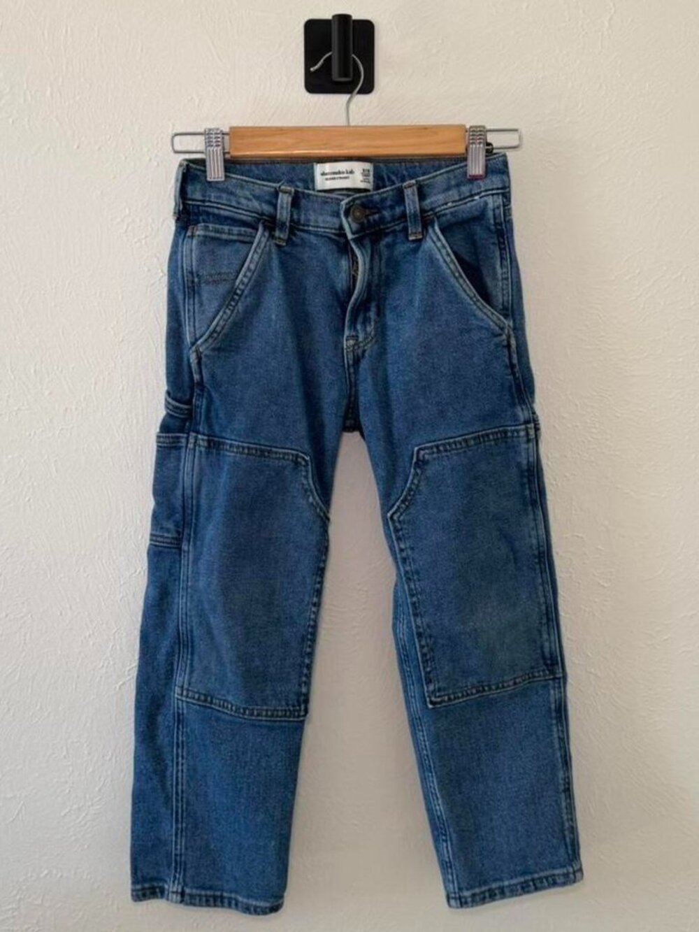 Abercrombie Kids Straight Jeans Kids 9/10 Short Carpenter Utility Skater Blue